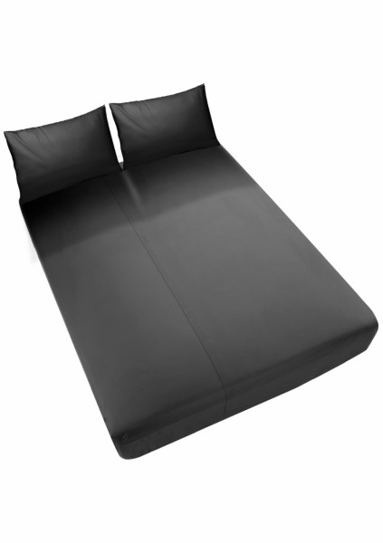 Wet Works - Fitted Waterproof Sheet - Queen - Black - BDSM Anal Toys
