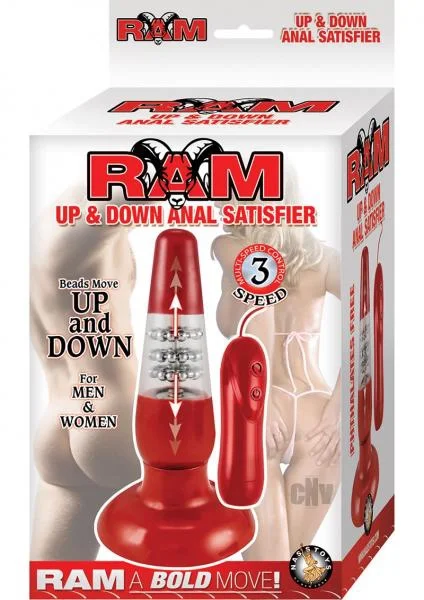 Ram Up And Down Anal Satisfier Red Butt Plug — image 4 of 4