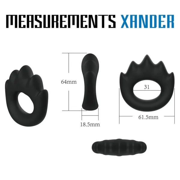 Velv'Or Rooster Xander Spiky Soft Silicone Cock Ring — image 8 of 11