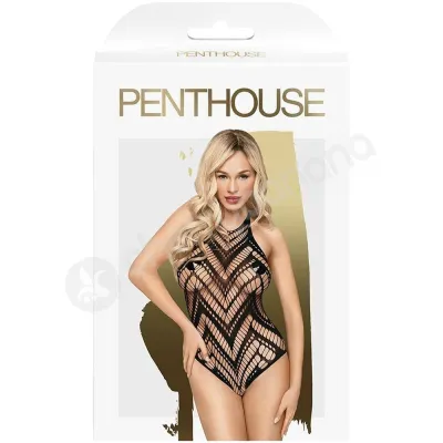 Penthouse Lingerie Black Go Hotter Bodysuit