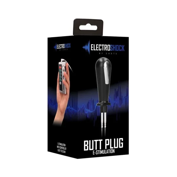 Shots Electroshock E-stim Butt Plug Black
