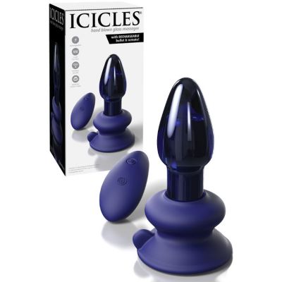 Pipedream Vibrating Glass Butt Plug With Remote Removable Suction Cup