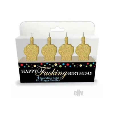 Happy Fn Birthday Fu Candles 4pc Set