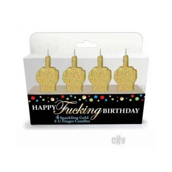 Happy Fn Birthday Fu Candles 4pc Set