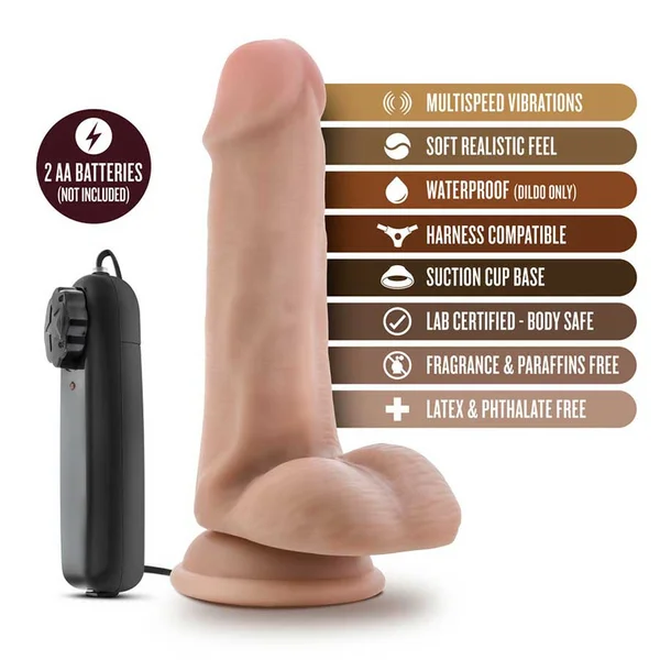 Dr. Skin Realistic 6 Inch Dr. Rob Vibrating Suction Anal Dildo with Balls by Blush Novelties — image 7 of 7
