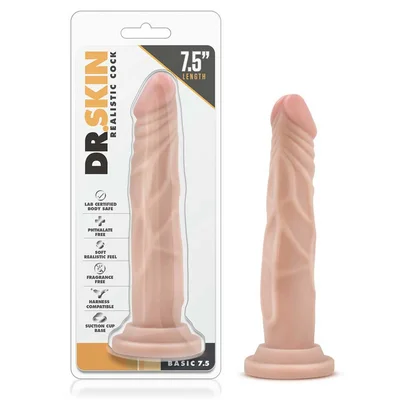 Dr Skin Basic 7 5 Inch Realistic Beige Anal Dildo by Blush Novelties