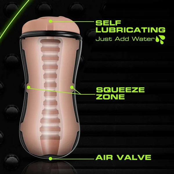 M for Men Self Lubricating Soft and Pleasure Ridge Pussy Vanilla by Blush Novelties — image 4 of 5