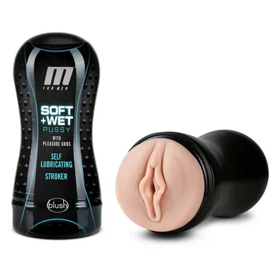 M for Men Self Lubricating Soft and Pleasure Orb Pussy Vanilla by Blush Novelties