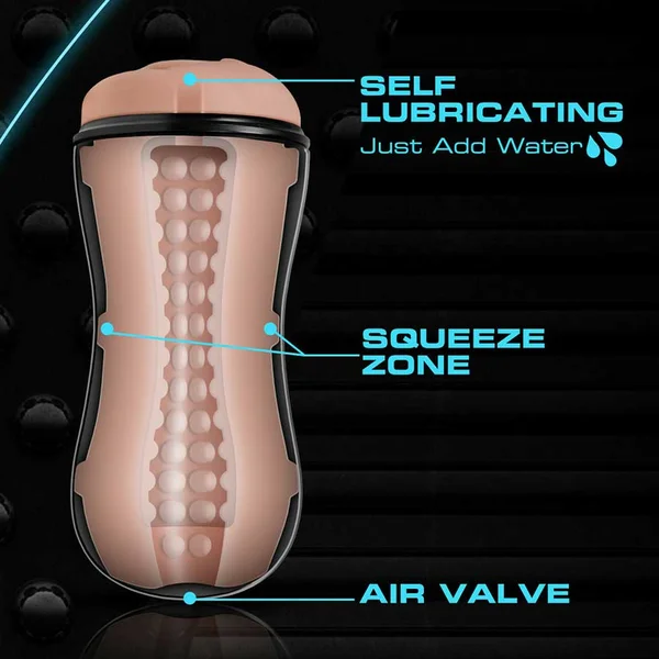 M for Men Self Lubricating Soft and Pleasure Orb Pussy Vanilla by Blush Novelties — image 4 of 6