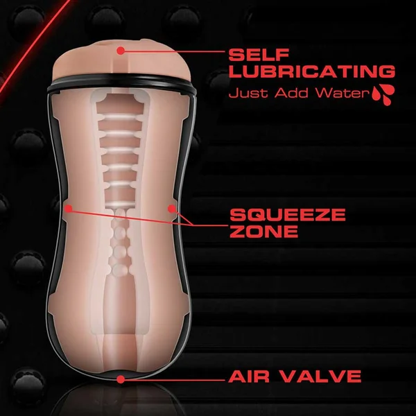 M for Men Self Lubricating Soft and Wet Ribbed/Orbed Pussy Vanilla by Blush Novelties — image 4 of 5