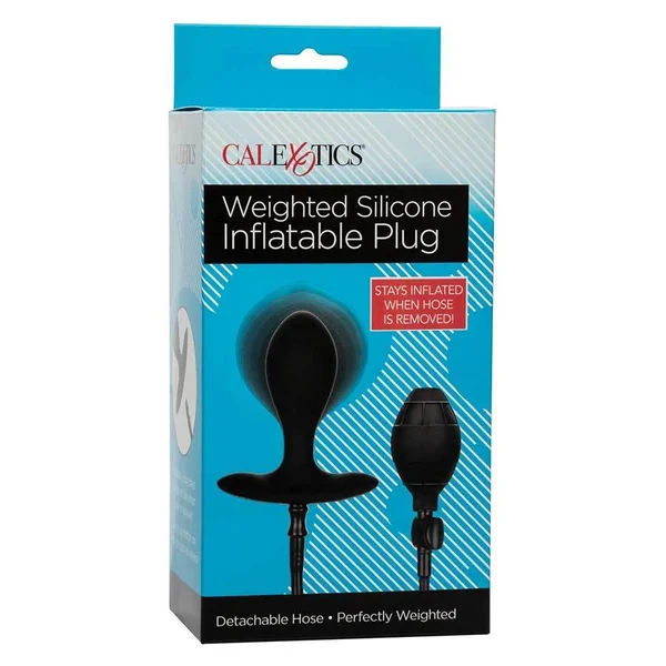 Weighted Black Silicone Inflatable Anal Plug by Cal Exotics — image 7 of 12