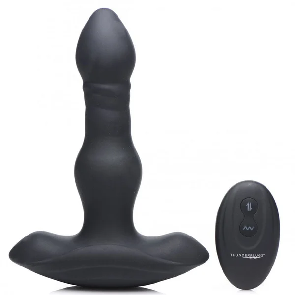 Vibrating And Thrusting Remote Control Silicone Anal Plug — image 3 of 9