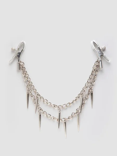 Fetish Fantasy Rock Hard Adjustable Nipple Clamps with Double Chain — image 10 of 10
