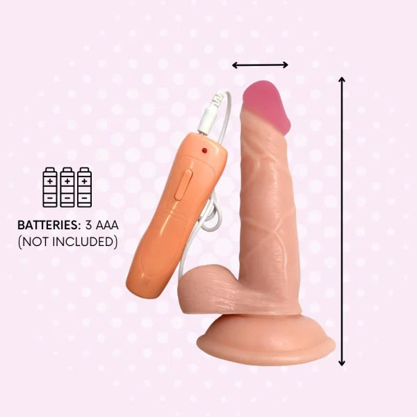 Hands-Free 7 Inch Rideable Vibrating Suction Cup dildo
