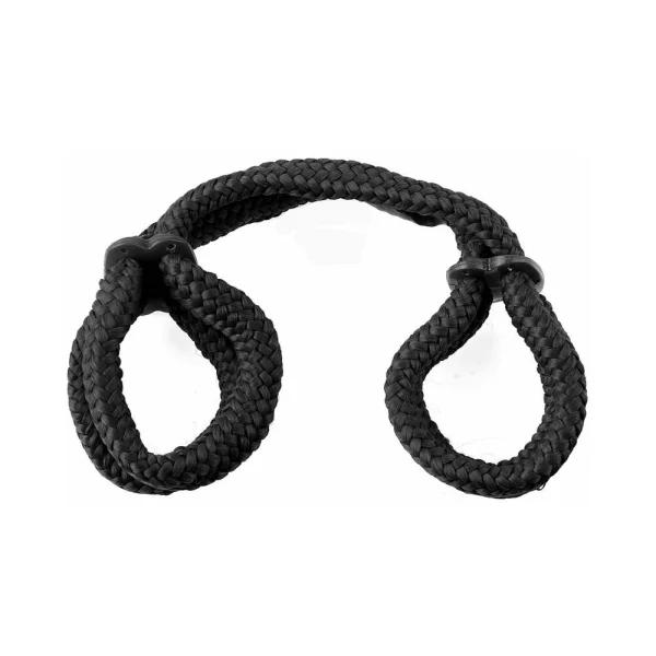 Fetish Fantasy Silk Rope Love Cuffs Black