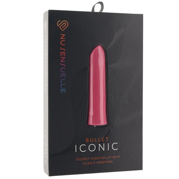 Iconic 20 Function Rechargeable Silicone Waterproof Bullet Vibrator By Nu Sensuelle - Deep Pink