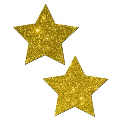 Gold Glitter Rock Star Pasties O S