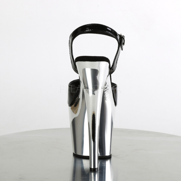 7 inches Heel, 3 1/4 inches Chrome PF Ankle Strap Sandal — image 4 of 4