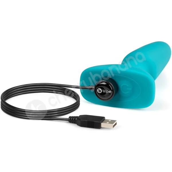 B-Vibe Blue Beaded Rimming Vibrating Butt Plug