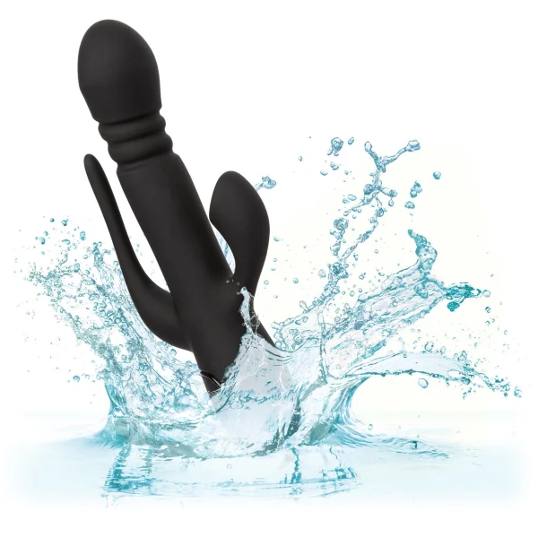 III Triple Euphoria Silicone Triple Stimulation Thrusting Vibrator With Clitoral Suction By CalExotics