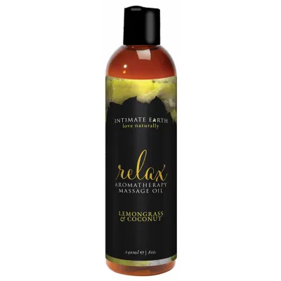 Intimate Earth Relaxing Massage Oil 240 ml Coconut Lemongrass