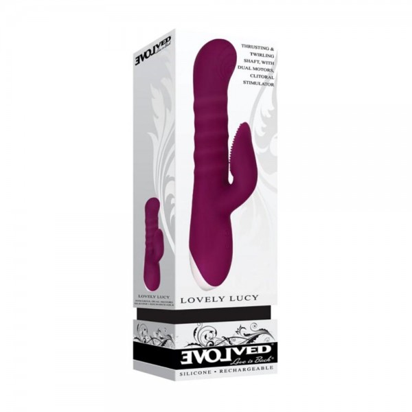 Lovely Lucy Rotating Thrusting Rabbit Vibrator by Evolved
