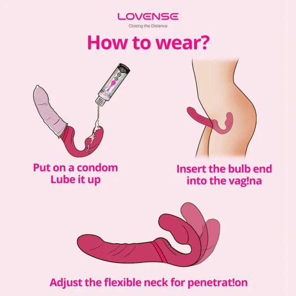 Lovense Lapis Double-Ended Vibrating Strapless Strap-On