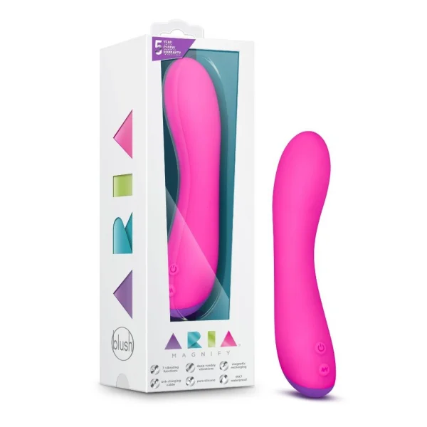 Blush Aria Magnify Vibrator Fuchsia