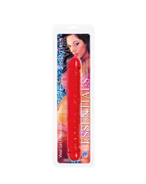 Vivid Essentials 12 Inch Double Dong - Red — image 4 of 7