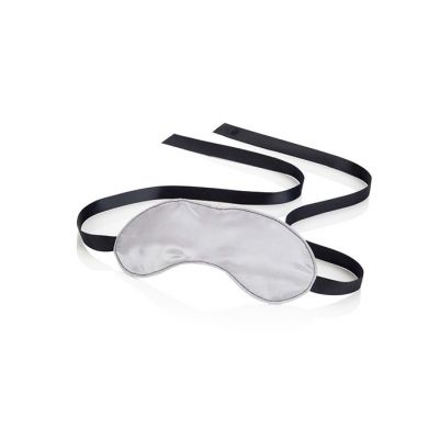 First Time Fetish Satin Eye Mask Silver