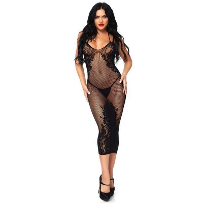Leg Avenue Seamless Net and Lace Dress