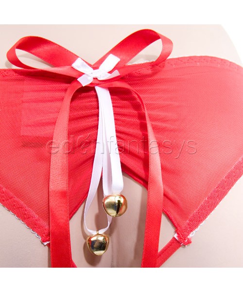 Crotchless panty with bells
