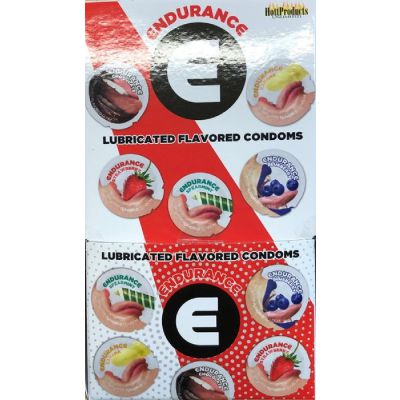 Endurance Flavored Condoms 144 X Display
