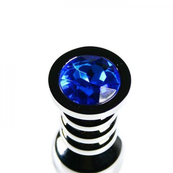 Blue Diamond Rippled Anal Plug — image 5 of 5