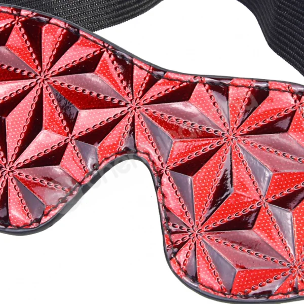 Cherry Banana Thrill Red Faux Leather Eye Mask