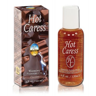 Hot Caress Flavoured Warming Massage Oil Chocolate