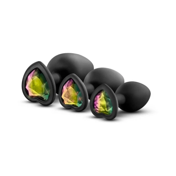 Bling Plugs Training Kit Black with Gem End