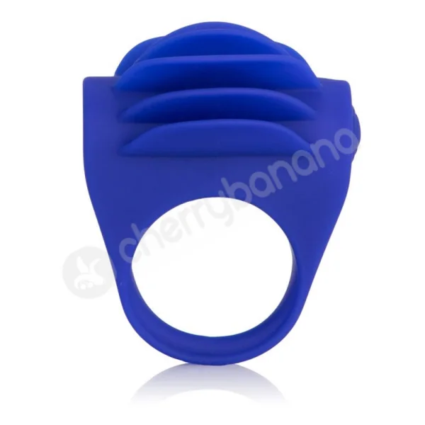 Blue Silicone Fluttering Enhancer Cock Ring