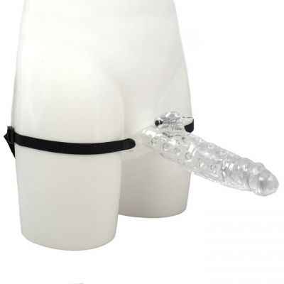 Porn Star Unisex Hollow Strap On Vibrator 8 Inch