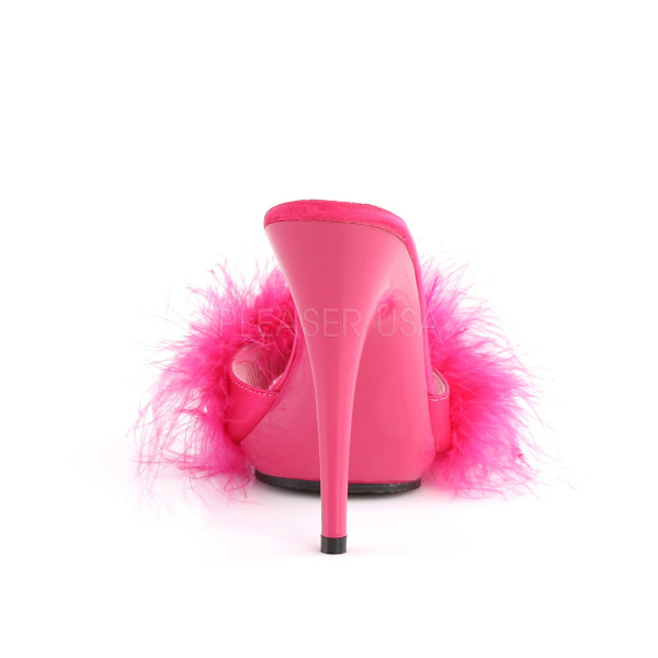 5 inches Heel, 3/8 inches PF Marabou Slide Sandal — image 16 of 16