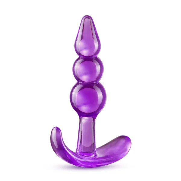B Yours  Triple Bead Anal Plug Purple