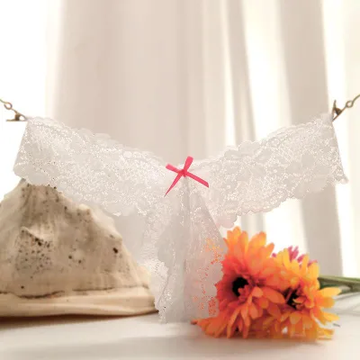 Deep V Lace Thong