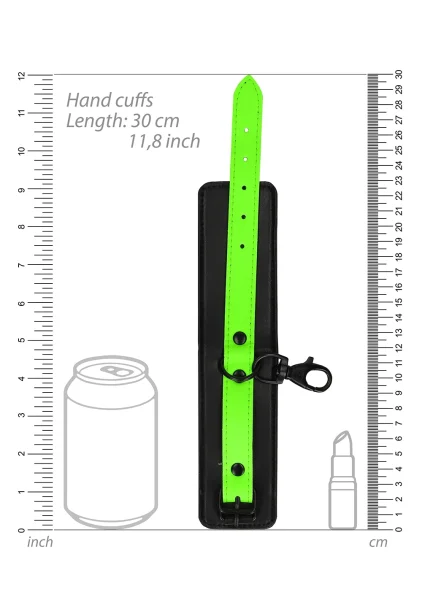 Ouch! Glow in the Dark Thigh Cuffs, Hand Cuffs and Belt