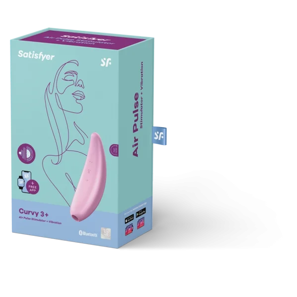Satisfyer Curvy 3+ Pink App Controlled Vibrating Clitoral Stimulator