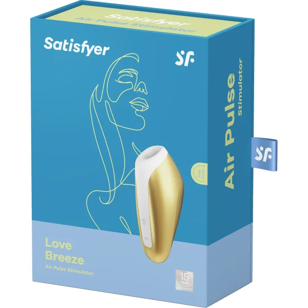 Satisfyer Love Breeze Pressure Wave Vibrating Rechargeable Waterproof Stimulator - Yellow