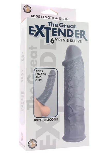 The Greatest Extender 6" Penis Sleeve - Grey
