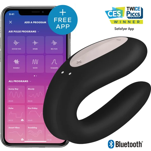 Satisfyer Double Joy App-Enabled Wearable Couples Vibrator