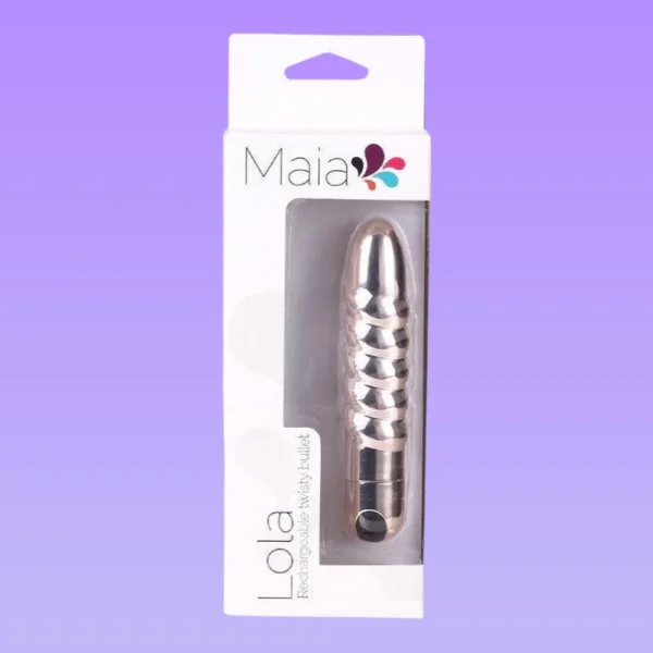 Maia Lola Rechargeable Super Charged Twisty Bullet Vibrator - Gold Rose