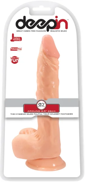 8.5" Realistic Dong With Balls (Flesh)