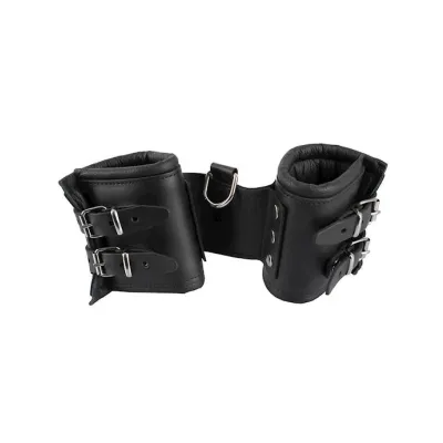 Leather Handcuffs Black